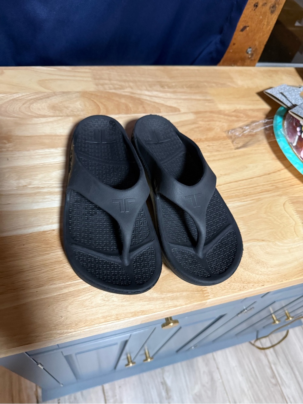 Black Men's-Style Comfort Flip Flops - Slip-On Sandals